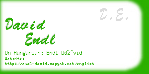 david endl business card